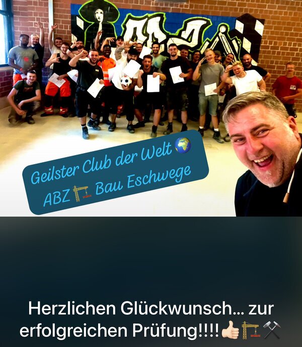 Prüfung ABZ Eschwege - erfolgreiche Prüfung ABZ Bau Werra-Meißner